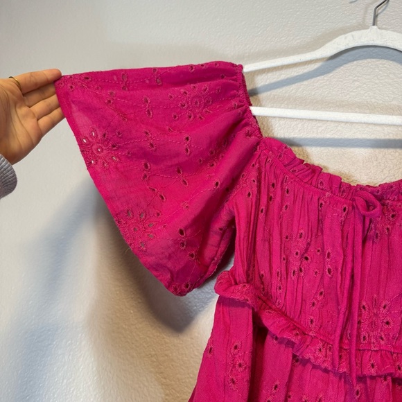 Ivory Love Cropped Eyelet Lace Blouse - Picture 9 of 9